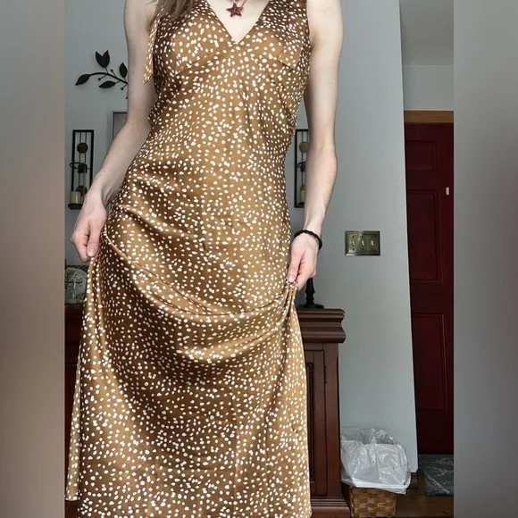 lucy paris gold dress Emery Ruffle Dress main image 1